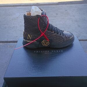 Philipp Plein Black Sneakers High-Top Style
